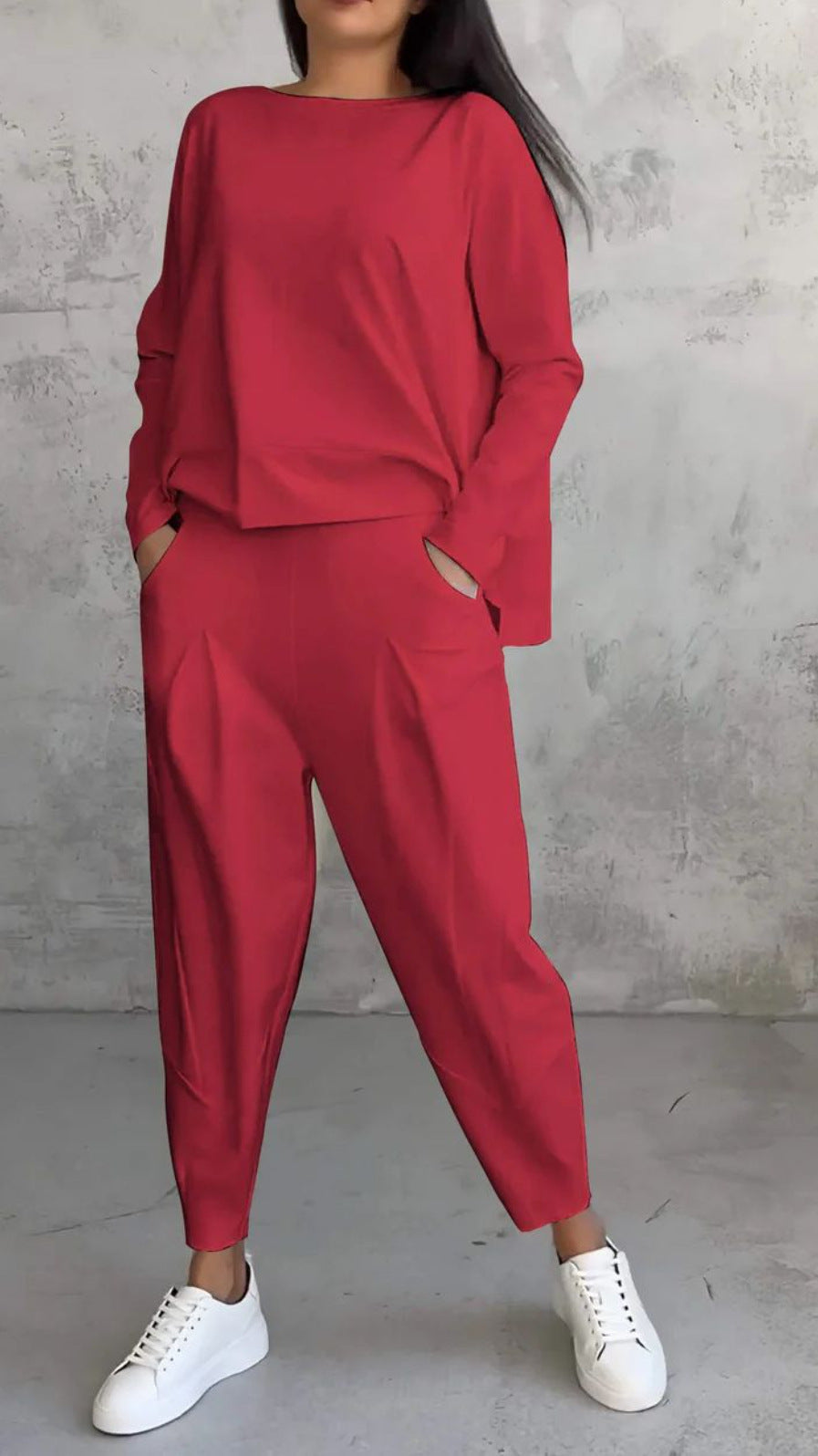Damen lässiges Zweiteiliges Set aus hochwertiger Viskose