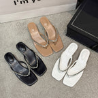 Damen Flip-Flops mit glamourösem Strassbesatz und bequemem Fußbett R&B