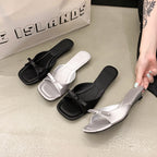 Damen elegante Riemen-Sandaletten mit modischer Schleifenapplikation R&B