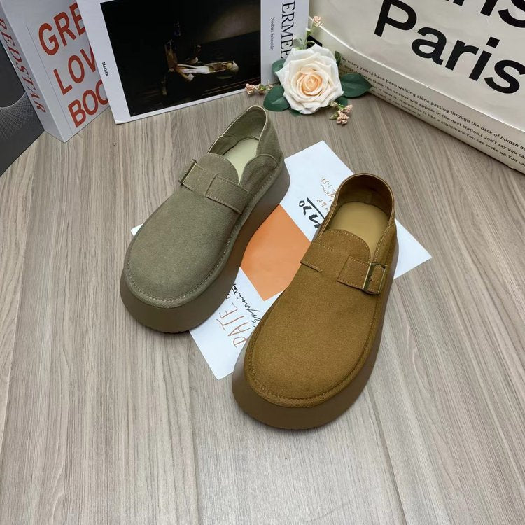 Damen modische Mokassins mit schlichtem Design und flacher Sohle R&B
