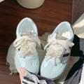 Damen Sneakers mit stilvollen Perlen-Schnürsenkeln R&B