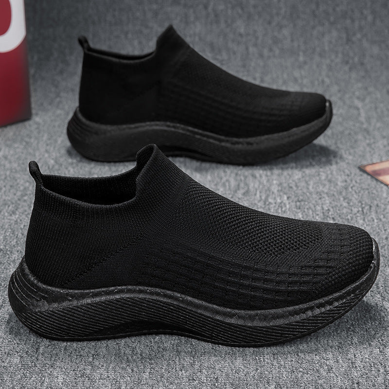 Herren nan nahtloser Strick-Schlupfschuh mit ergonomischer Zwischensohle und Fersenlasche R&B