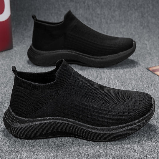 Herren nan nahtloser Strick-Schlupfschuh mit ergonomischer Zwischensohle und Fersenlasche R&B