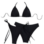 Damen Triangel-Bikini mit anpassbaren Bändern und hohen Beinausschnitten R&B