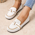 Damen Stilvolle und komfortable Ballerinas mit großem Schleifendetail R&B