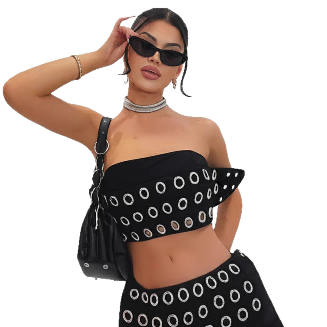 Damen Modische Shorts mit auffälliger Ösenverzierung R&B