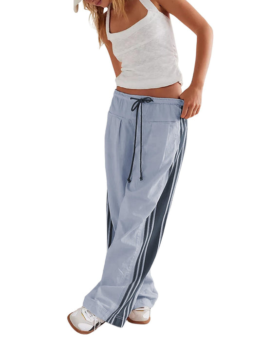 Damen Lässige Sporthose mit seitlichen Streifen R&B
