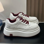 Damen Sneakers mit dicker Plateau-Sohle und modischem Obermaterial R&B