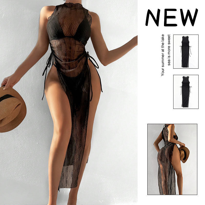 Damen Maxikleid mit raffiniertem Wickeldetail und eleganten Taillenzügen R&B