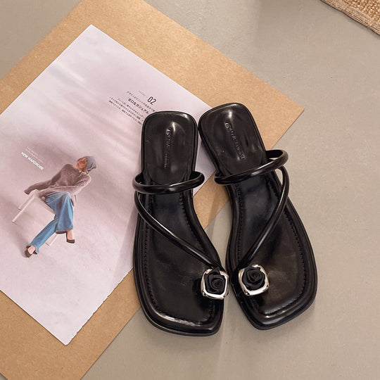 Damen Trendige Riemchen-Sandalen mit floralem Dekor und komfortabler Sohle R&B
