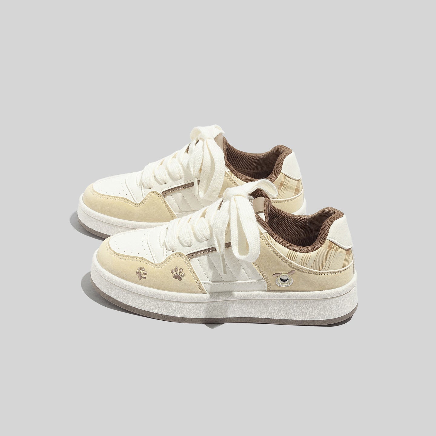 Damen Sneaker mit niedlichen Tierapplikationen und gepolsterter Innensohle