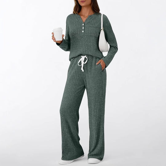 Damen Komfortabler Strickanzug mit lässigem Schnitt R&B