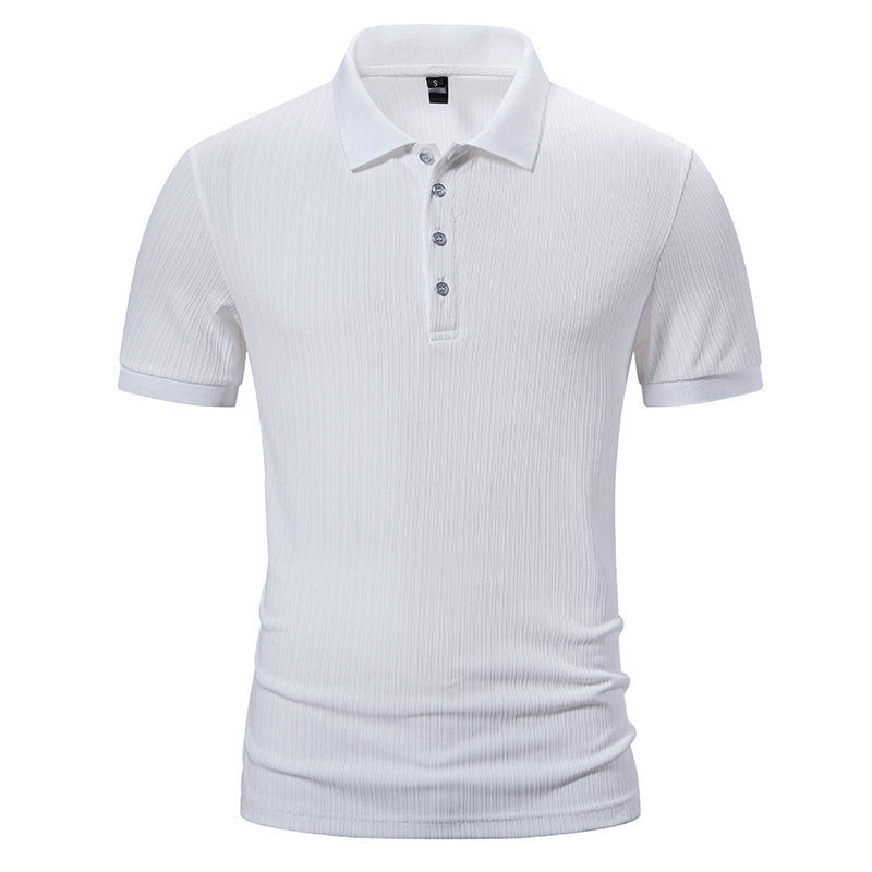 Herren modisches Kurzarm-Polohemd mit strukturiertem Design und hochwertigem Material