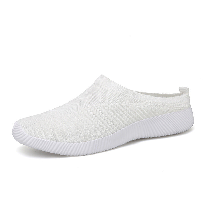 Damen nan ultraleichter Slip-On-Freizeitschuh mit nahtlosem Netzstrick, ergonomischer Fersenlasche und flexibler Wellenlaufsohle R&B