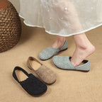 Damen Komfortable Ballerinas mit modischem Strickdesign R&B