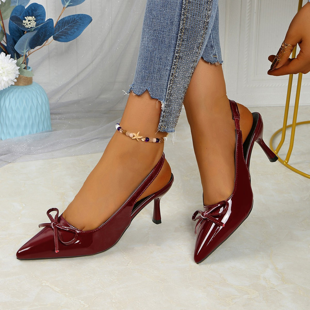 Damen Slingback-Pumps mit eleganter Schleifenapplikation R&B