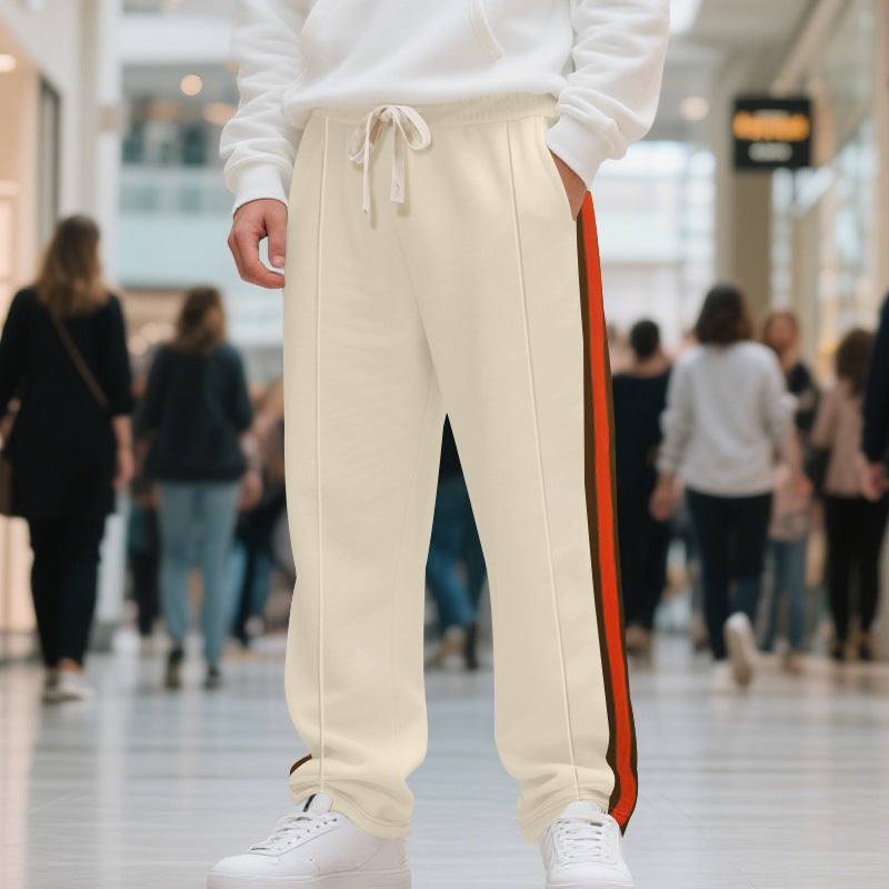 Herren Sportliche Sweatpants mit seitlichen Kontraststreifen R&B