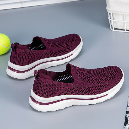Damen Slip-On Sneakers aus atmungsaktivem Mesh mit komfortabler Sohle R&B