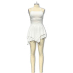 Damen Trendiges Mini-Kleid mit asymmetrischem Saum und Raffungen R&B