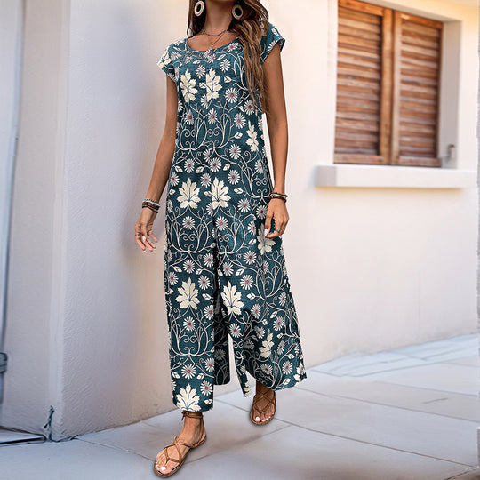 R&B | Lockerer Jumpsuit mit Blumendruck