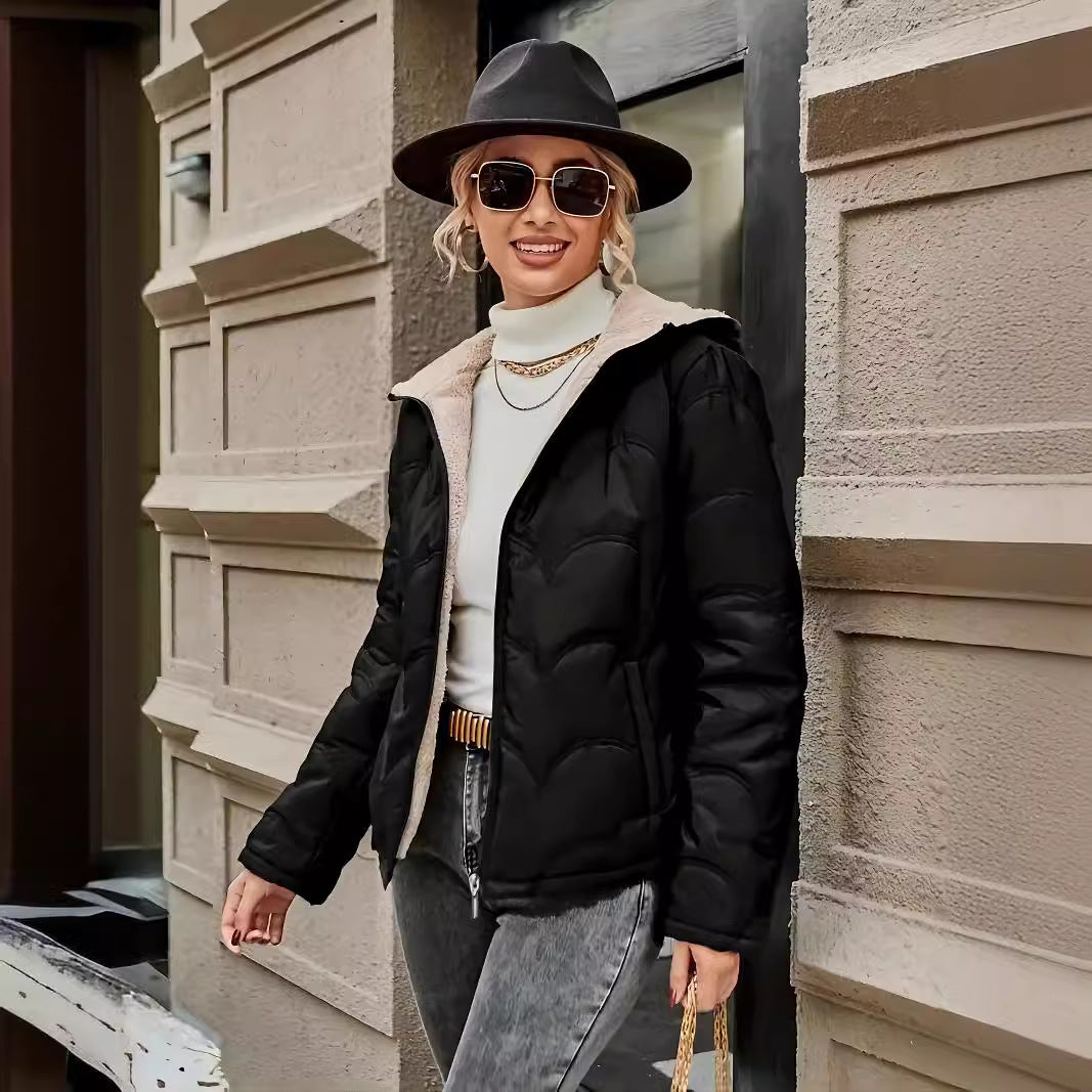 Damen platzsparende und warme Winterjacke R&B