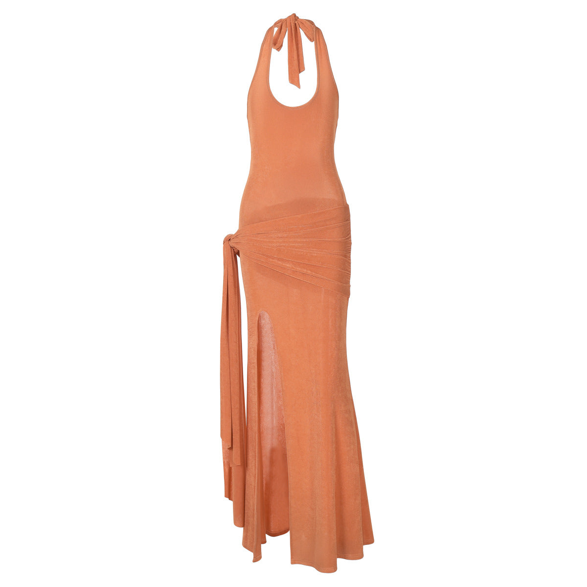 Damen Maxikleid mit raffiniertem Wickeldesign R&B