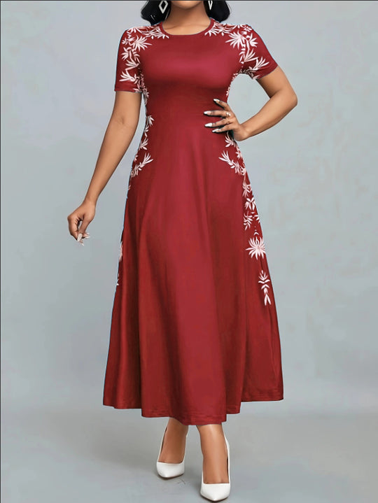 Damen Elegantes Maxikleid mit floralen Stickereien R&B