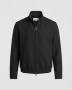 Herren Harrington Jacke Schwarz Deconstructed Silhouette Stehkragen Frühling