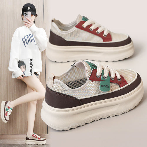 Damen sportliche Sneakers mit robustem Obermaterial und dämpfender Sohle R&B