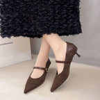 Damen elegante Mary Jane Pumps mit modischer Schnalle R&B