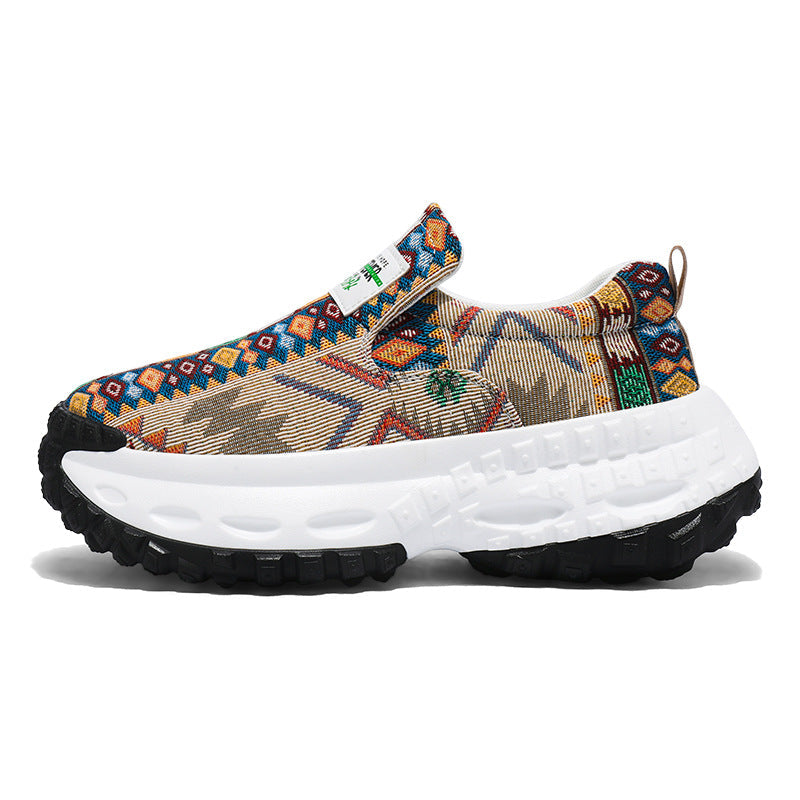 Damen Bequeme Ethno-Muster Sneakers R&B