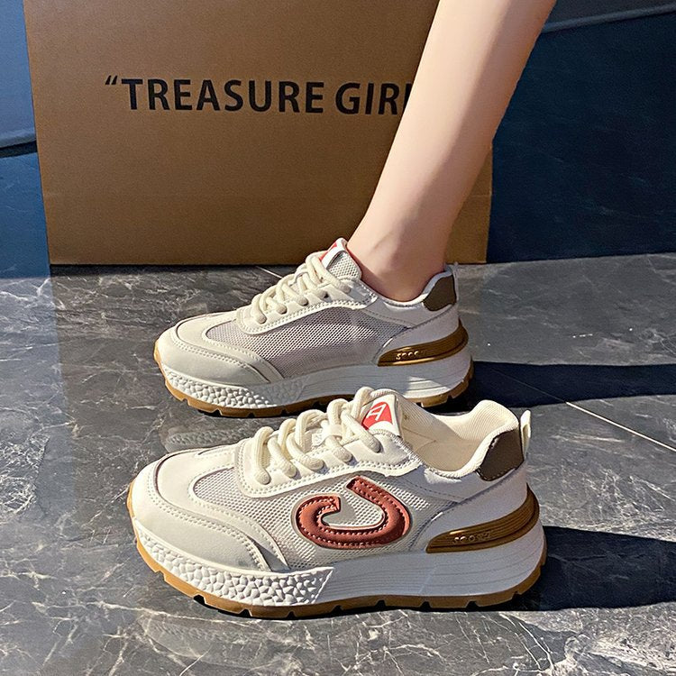 Damen Komfortable Sneakers mit atmungsaktivem Mesh-Obermaterial und dämpfender Sohle R&B