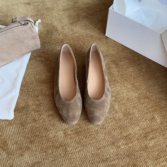 Damen Ballerinas aus hochwertigem Wildleder mit elegantem Schnitt und komfortabel gepolsterter Innensohle R&B