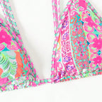 Damen Triangel-Bikini mit buntem Muster