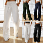 Damen Lässige Freizeithose mit hohem Bund und elastischem Taillenbund R&B