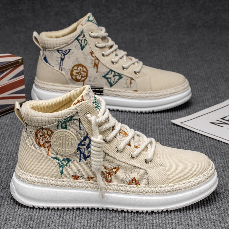 Damen Hohe Sneakers mit gesticktem Design und flexibler Sohle R&B