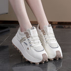 Damen Sneakers mit hohem Plateau und atmungsaktiver Mesh-Oberfläche R&B