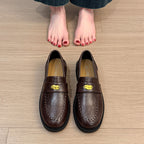 Damen Mokassins mit eleganter Schnalle und kunsthandwerklichem Design R&B