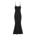 Damen Glamouröses Maxikleid mit eleganten Spaghetti-Trägern und ausgestelltem Saum R&B