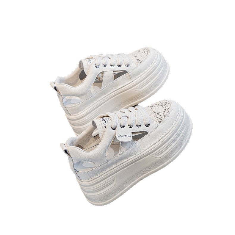 Damen Sneaker mit modischem Spitzen-Design und bequemer Sohle