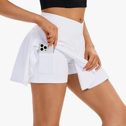 Damen Sportrock mit eingearbeiteten Shorts und praktischen Taschen R&B