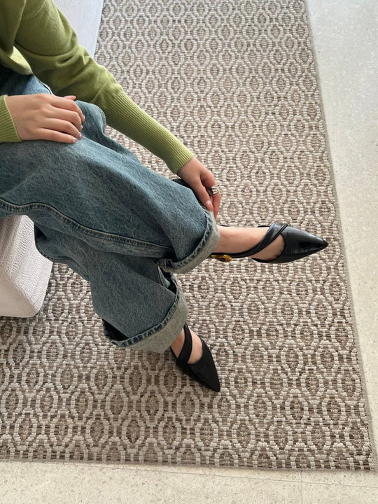 Damen elegante Slingback-Pumps mit modischem Riemchen und stabiler Sohle R&B