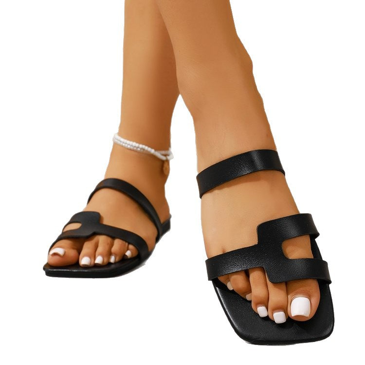 Damen Flache Riemchensandalen R&B