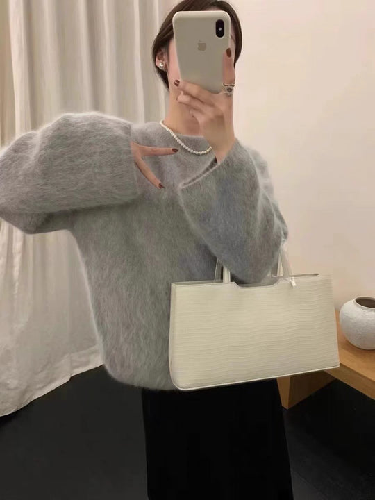 Damen kuscheliger Pullover mit Boxy-Schnitt R&B