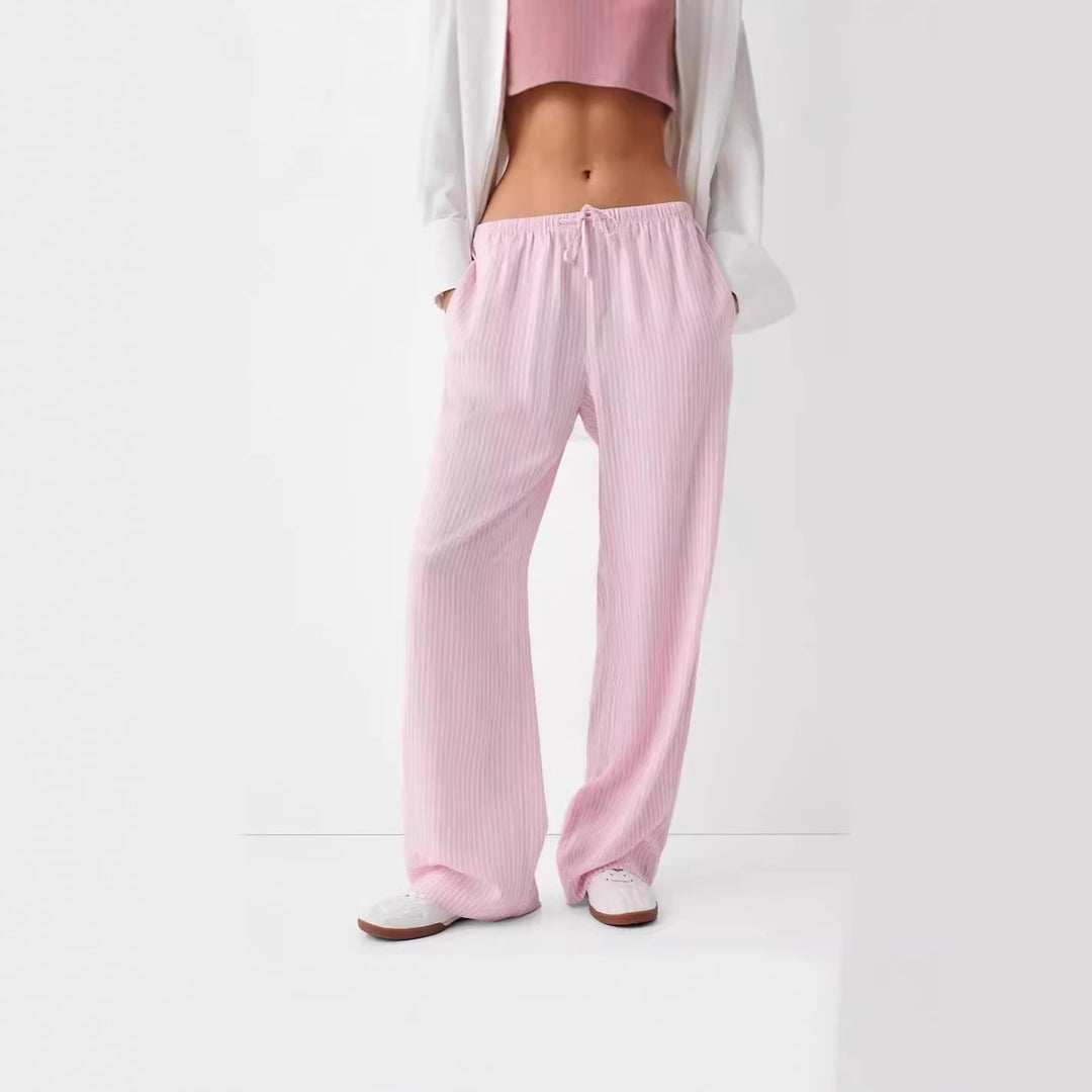 Damen lässige Freizeithose mit Gürtel R&B