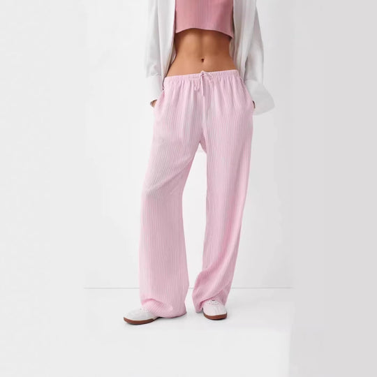 Damen lässige Freizeithose mit Gürtel R&B