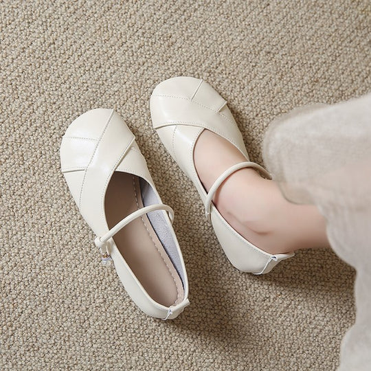Damen Ballerinas mit dekorativem Riemen R&B