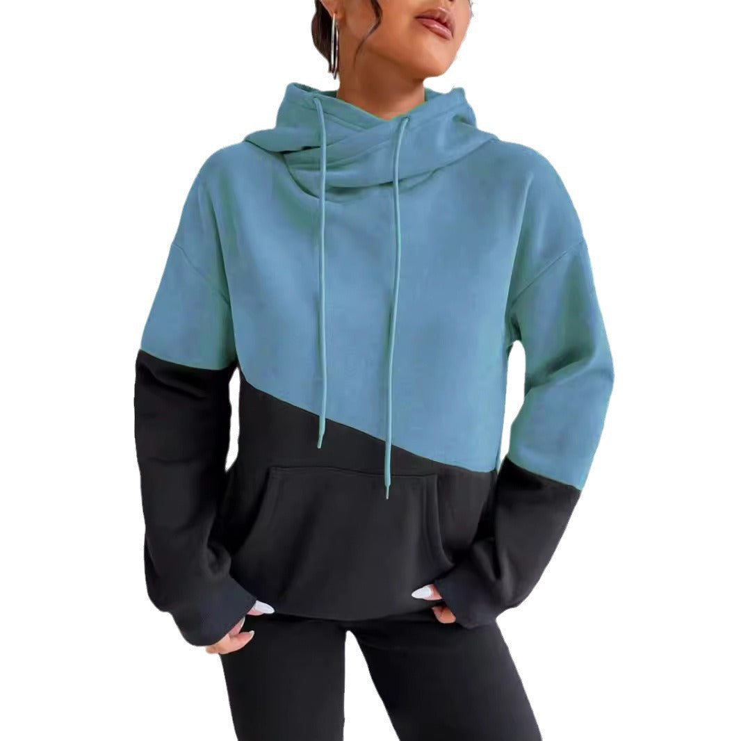 Damen Hoodie mit hochgeschlossenem Kragen R&B