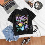 Damen oversized Grafik-T-Shirt mit urbanem Design R&B