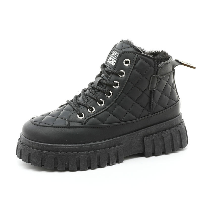 Damen modische Winterstiefel mit rutschfester Sohle und kuscheligem Innenfutter R&B